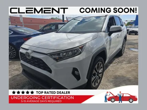 White 2019 Toyota RAV4 XLE Premium for sale in Florissant, MO