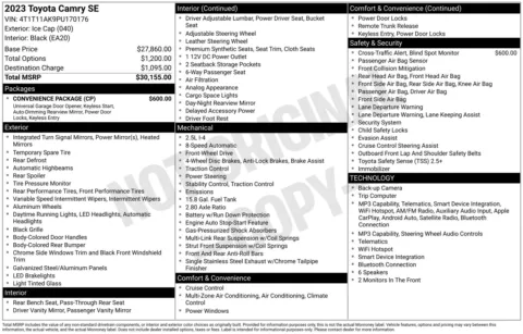 Photos of 2023 Toyota Camry SE for sale in Florissant, MO at Clement Chrysler Dodge Jeep Ram Florissant