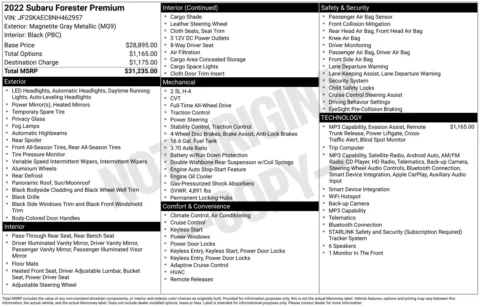 Photos of 2022 Subaru Forester Premium for sale in Florissant, MO at Clement Chrysler Dodge Jeep Ram Florissant