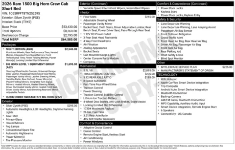 Photos of 2026 Ram 1500 Big Horn/Lone Star for sale in Florissant, MO at Clement Chrysler Dodge Jeep Ram Florissant