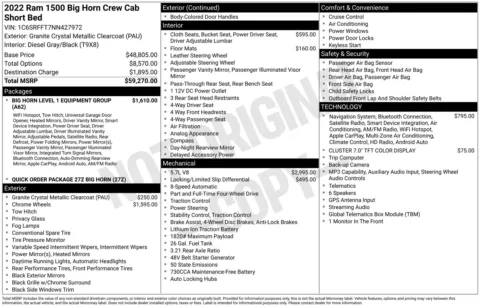 Photos of 2022 Ram 1500 Big Horn/Lone Star for sale in Florissant, MO at Clement Chrysler Dodge Jeep Ram Florissant