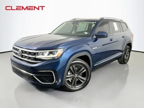 Blue 2022 Volkswagen Atlas 3.6L V6 SEL R-Line for sale in Florissant, MO
