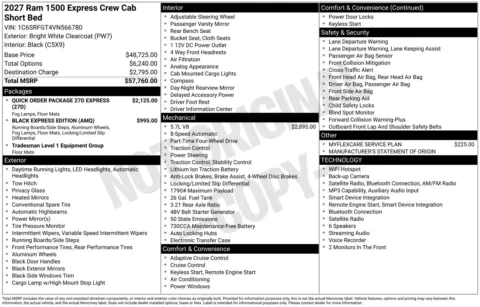 Photos of 2027 Ram 1500 Express for sale in Florissant, MO at Clement Chrysler Dodge Jeep Ram Florissant