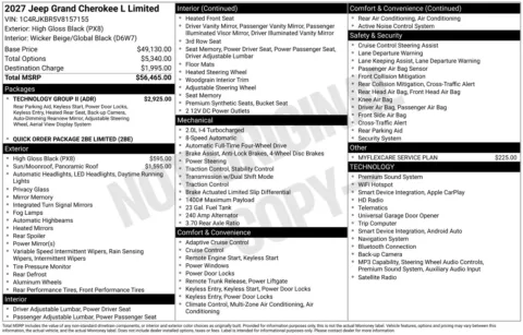 Photos of 2027 Jeep Grand Cherokee L Limited for sale in Florissant, MO at Clement Chrysler Dodge Jeep Ram Florissant