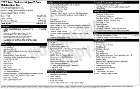 Photos of 2027 Jeep Gladiator Mojave X for sale in Florissant, MO at Clement Chrysler Dodge Jeep Ram Florissant