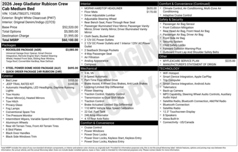 Photos of 2026 Jeep Gladiator Rubicon for sale in Florissant, MO at Clement Chrysler Dodge Jeep Ram Florissant