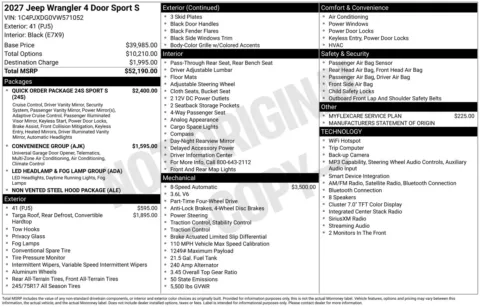 Photos of 2027 Jeep Wrangler Sport S for sale in Florissant, MO at Clement Chrysler Dodge Jeep Ram Florissant
