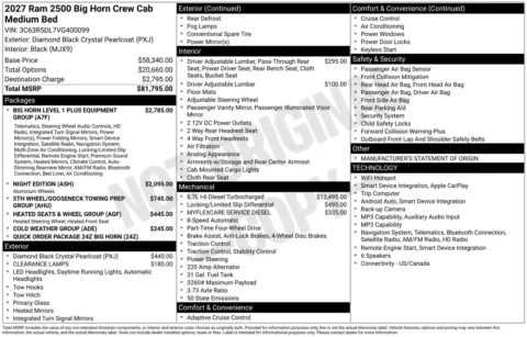 Photos of 2027 Ram 2500 Big Horn for sale in Florissant, MO at Clement Chrysler Dodge Jeep Ram Florissant
