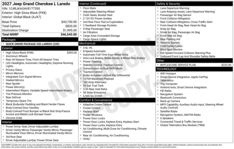 Photos of 2027 Jeep Grand Cherokee L Laredo for sale in Florissant, MO at Clement Chrysler Dodge Jeep Ram Florissant