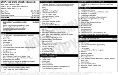 Photos of 2027 Jeep Grand Cherokee Laredo X for sale in Florissant, MO at Clement Chrysler Dodge Jeep Ram Florissant