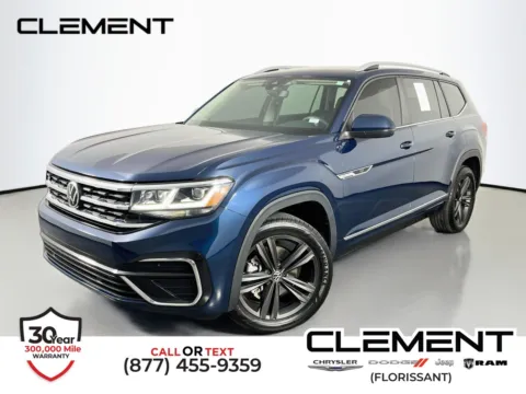 Blue 2022 Volkswagen Atlas 3.6L V6 SEL R-Line for sale in Florissant, MO