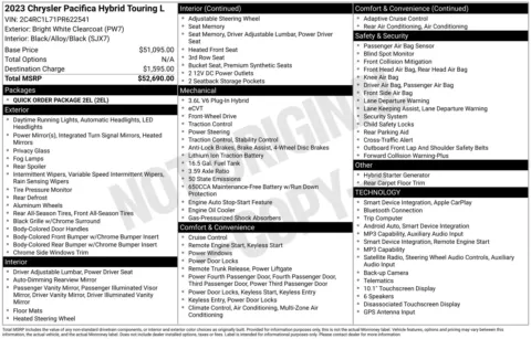 Photos of 2023 Chrysler Pacifica Hybrid Touring L for sale in Florissant, MO at Clement Chrysler Dodge Jeep Ram Florissant