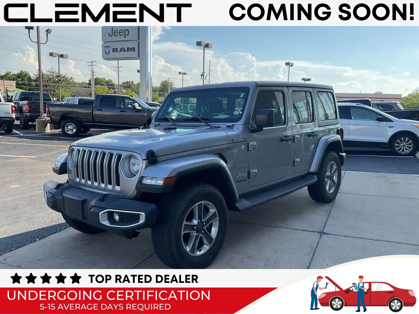 Silver 2018 Jeep Wrangler Unlimited Sahara for sale in Florissant, MO