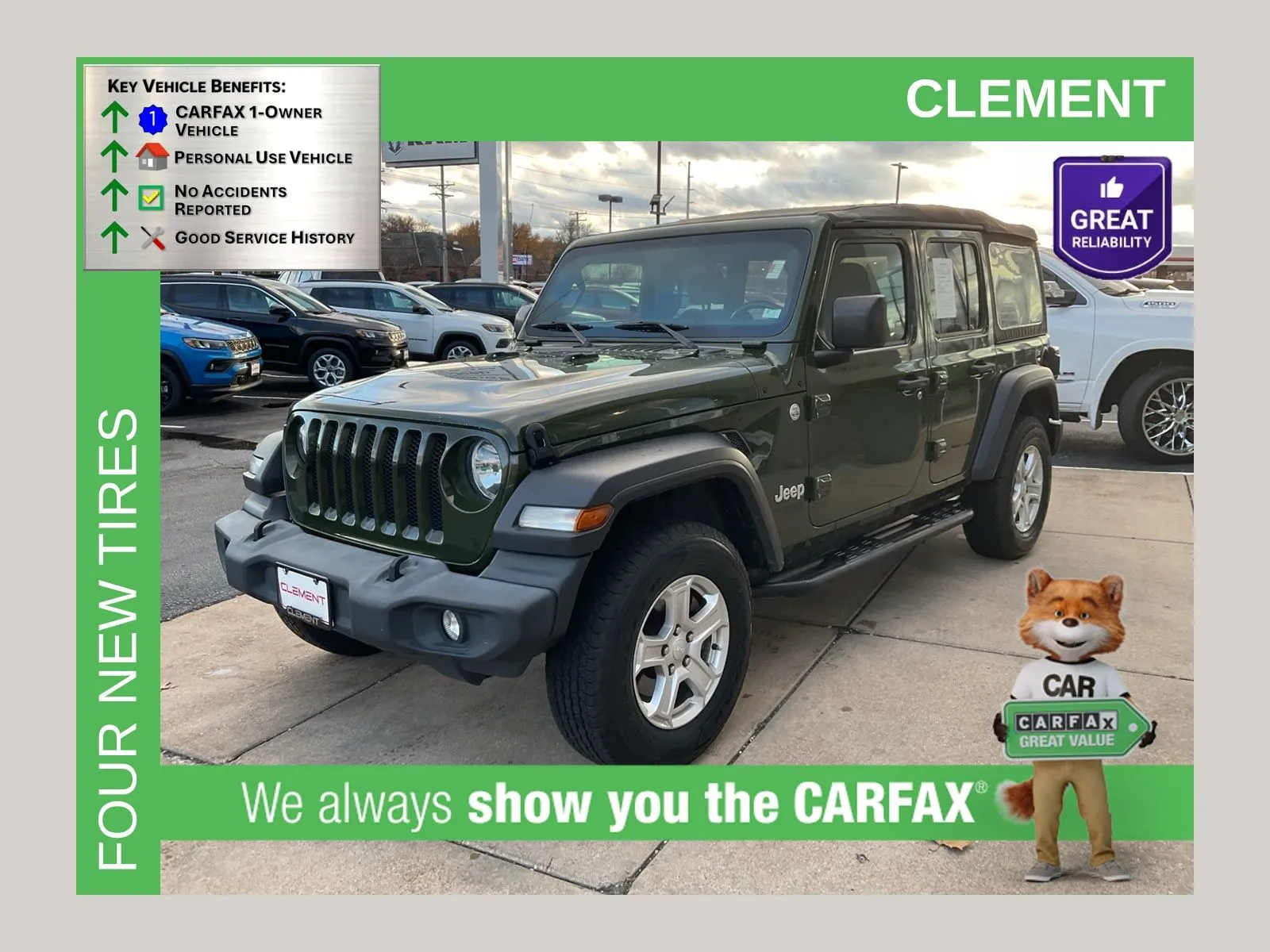 Green 2021 Jeep Wrangler Unlimited Sport S for sale in Florissant, MO