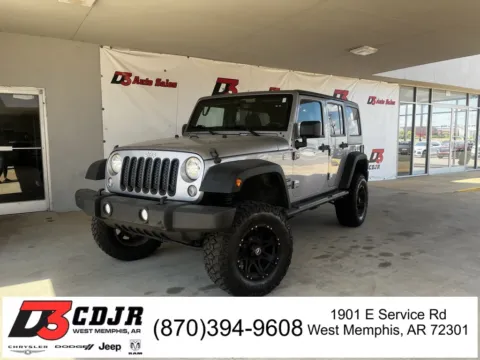 Silver 2016 Jeep Wrangler Unlimited Sport for sale in West Memphis, AR