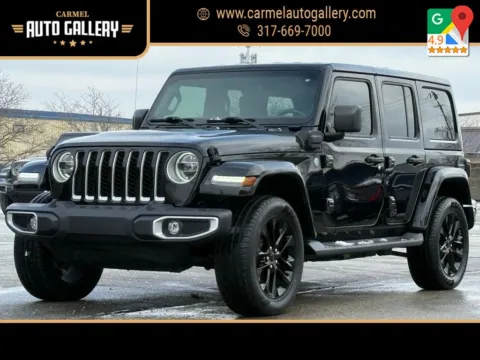 Black 2021 Jeep Wrangler Unlimited Sahara 4xe for sale in Carmel, IN