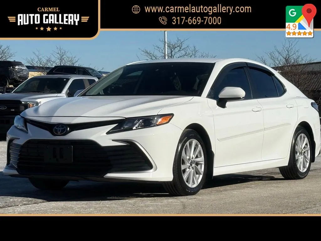 White 2021 Toyota Camry LE for sale in Carmel, IN