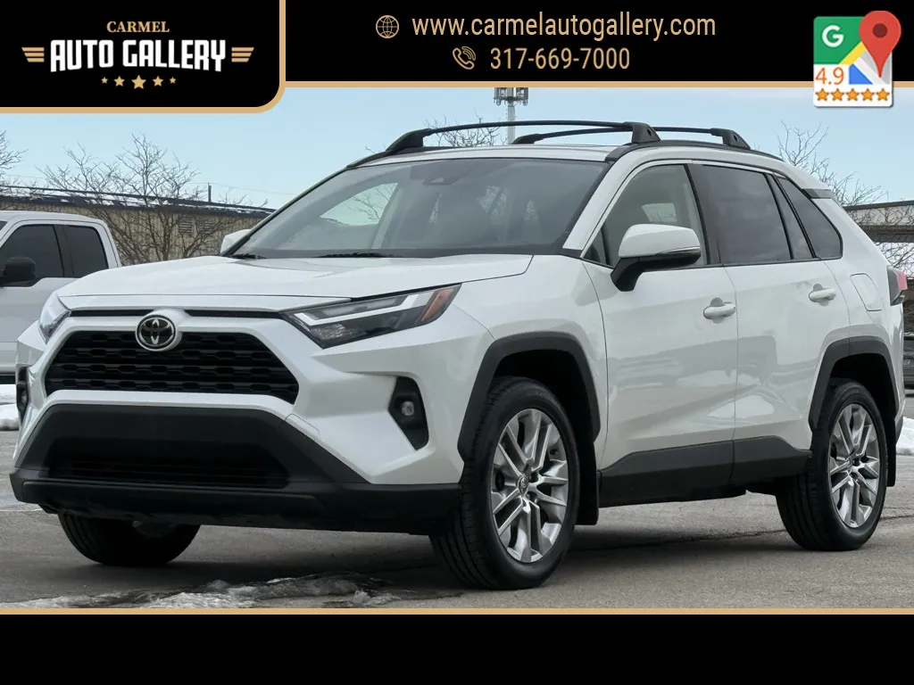 White 2022 Toyota RAV4 XLE Premium for sale in Carmel, IN