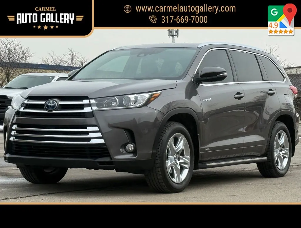 Gray 2018 Toyota Highlander Hybrid Limited for sale in Carmel, IN