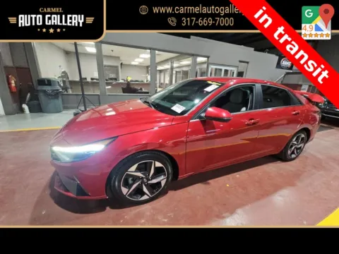 Red 2021 Hyundai Elantra Hybrid Limited for sale in Carmel, IN