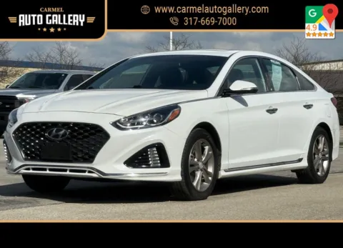 White 2018 Hyundai Sonata Sport+ for sale in Carmel, IN