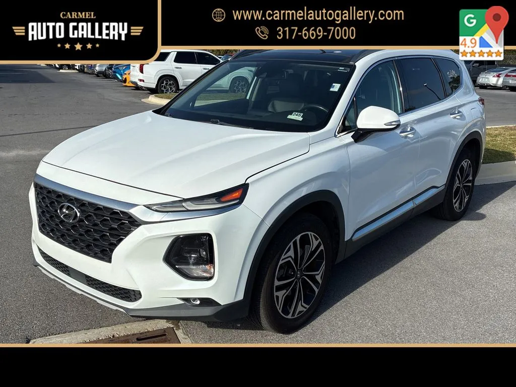 White 2019 Hyundai Santa Fe Limited for sale in Carmel, IN