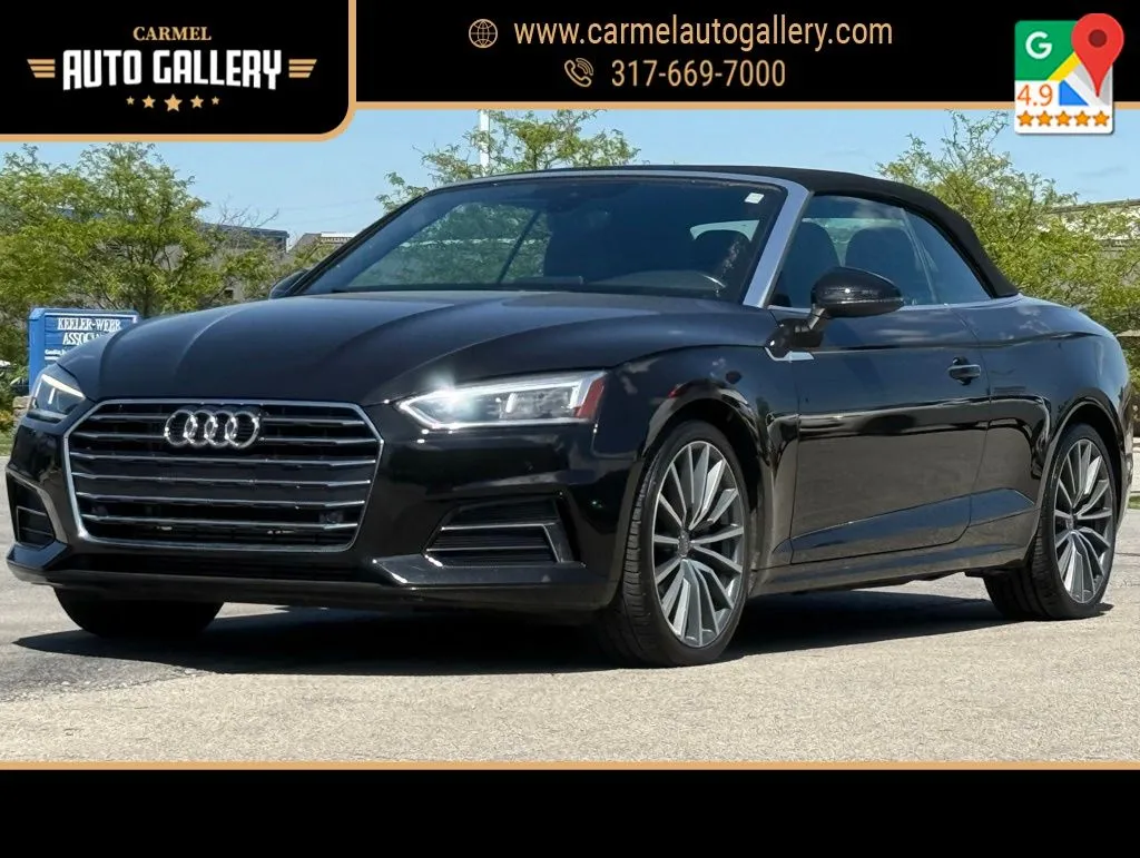 Black 2018 Audi A5 2.0T Premium Plus for sale in Carmel, IN