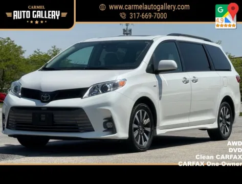 White 2019 Toyota Sienna XLE Premium for sale in Carmel, IN