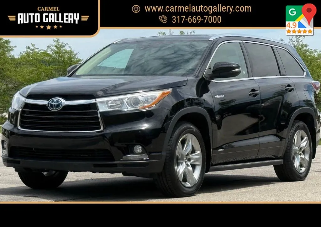 Black 2016 Toyota Highlander Hybrid Limited Platinum for sale in Carmel, IN