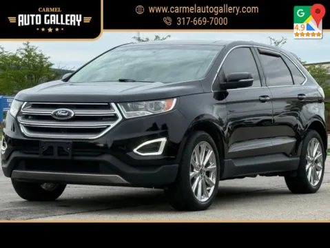 Black 2017 Ford Edge Titanium for sale in Carmel, IN