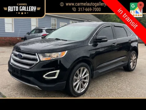 Black 2017 Ford Edge Titanium for sale in Carmel, IN