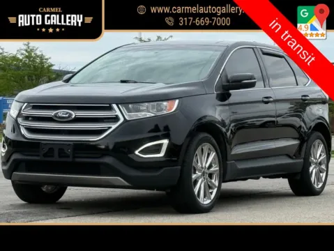 Black 2017 Ford Edge Titanium for sale in Carmel, IN