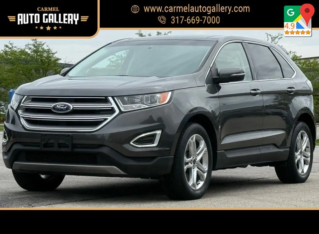 Gray 2018 Ford Edge Titanium for sale in Carmel, IN