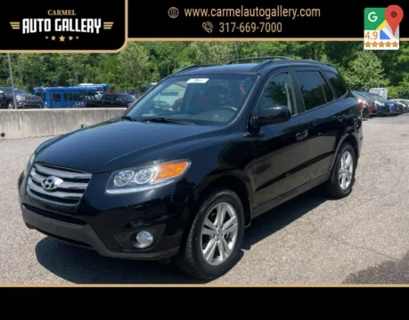 Black 2012 Hyundai Santa Fe SE for sale in Carmel, IN