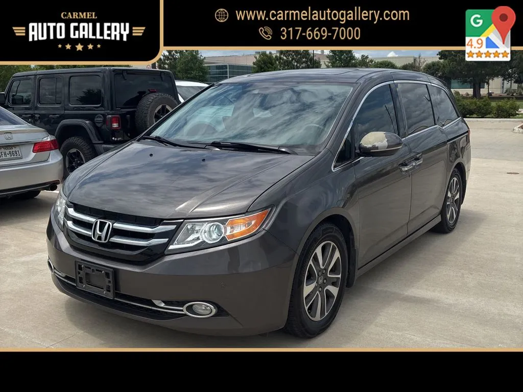 Brown 2014 Honda Odyssey Touring Elite for sale in Carmel, IN