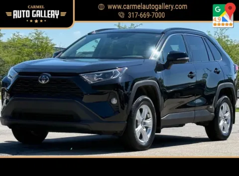 Black 2020 Toyota RAV4 Hybrid XLE for sale in Carmel, IN