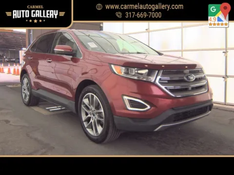 Red 2017 Ford Edge Titanium for sale in Carmel, IN