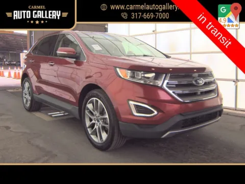 Red 2017 Ford Edge Titanium for sale in Carmel, IN