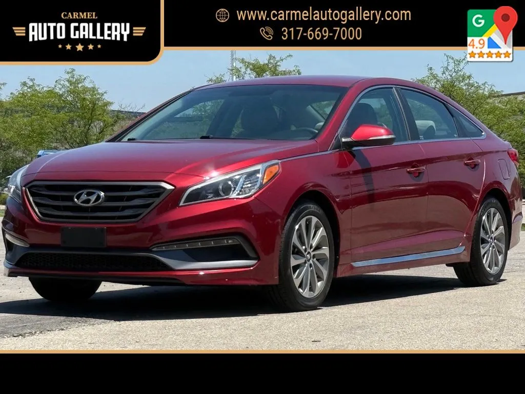 Red 2015 Hyundai Sonata Sport for sale in Carmel, IN