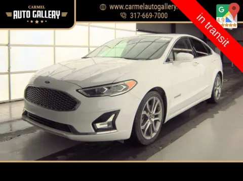White 2019 Ford Fusion Hybrid Titanium for sale in Carmel, IN