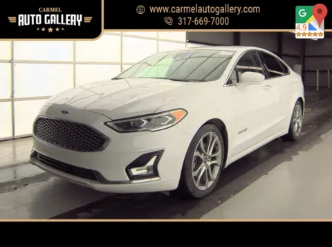White 2019 Ford Fusion Hybrid Titanium for sale in Carmel, IN