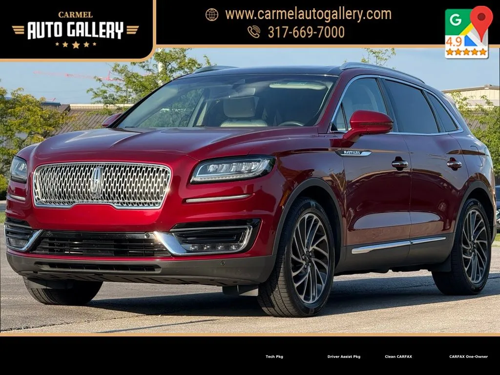 Red 2019 Lincoln Nautilus Reserve for sale in Carmel, IN