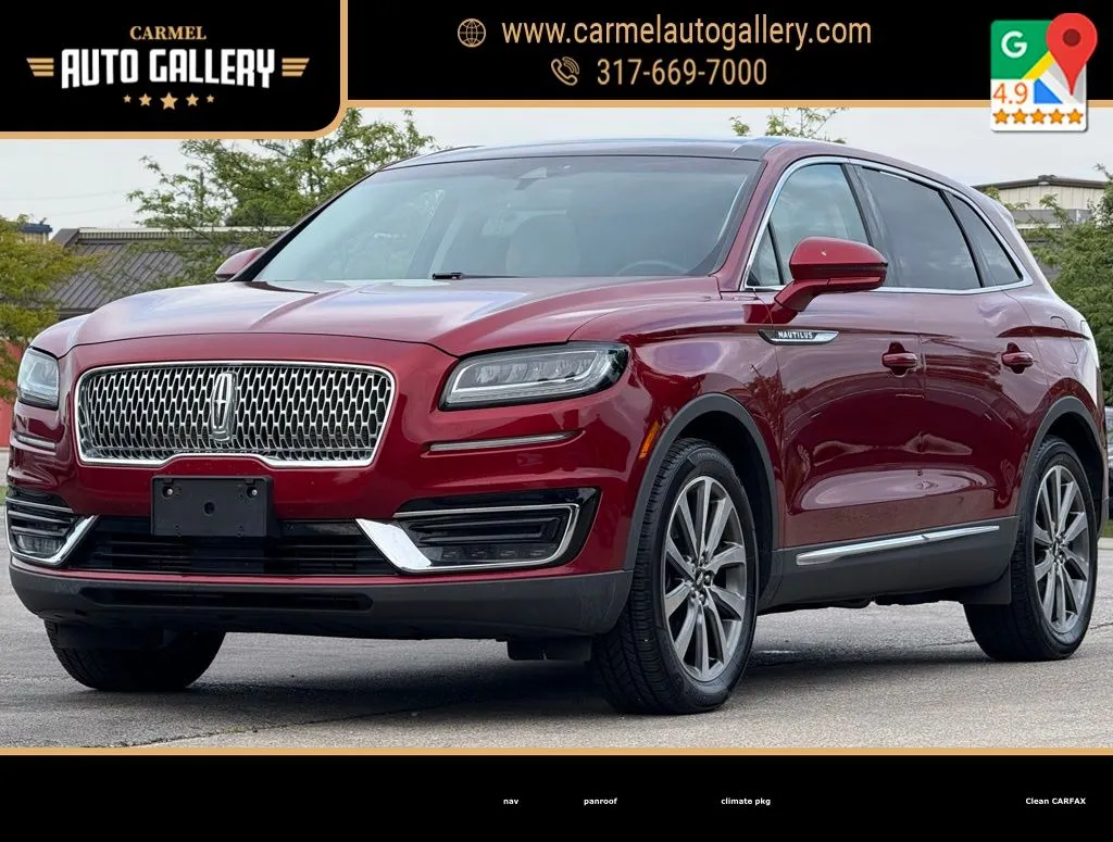 Red 2019 Lincoln Nautilus Select for sale in Carmel, IN