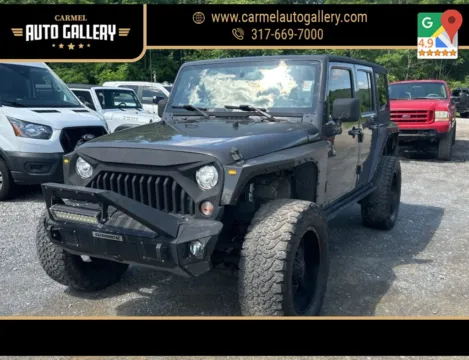 Silver 2017 Jeep Wrangler Unlimited Sahara for sale in Carmel, IN