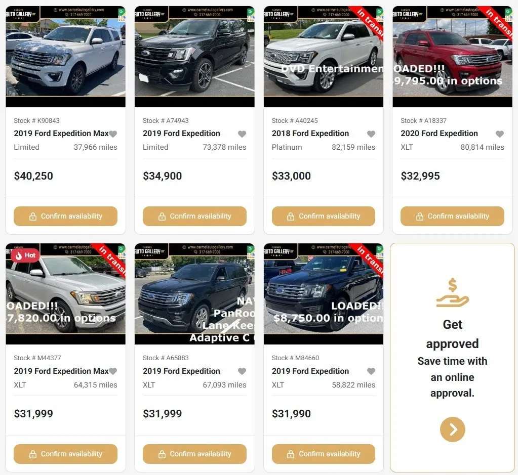 Gold 2020 Ford Expedition Platinum for sale in Carmel, IN