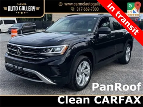 Black 2021 Volkswagen Atlas 3.6L V6 SE w/Technology for sale in Carmel, IN