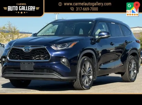 Blue 2022 Toyota Highlander Hybrid Limited for sale in Carmel, IN