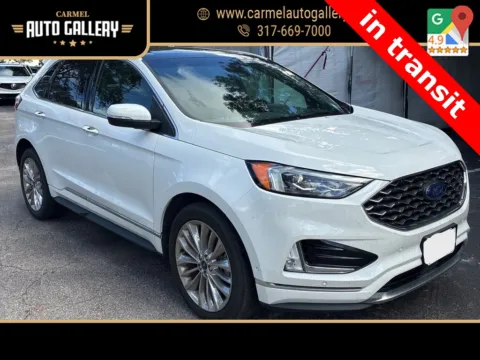 White 2020 Ford Edge Titanium for sale in Carmel, IN