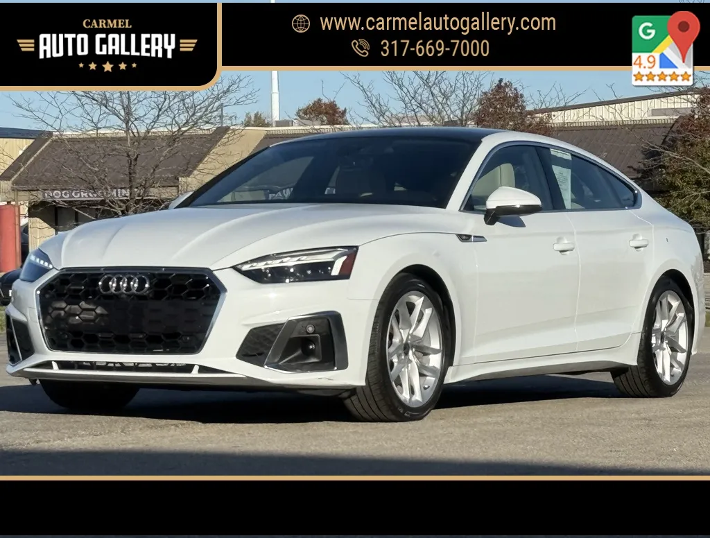 White 2024 Audi A5 Sportback 45 S line Premium Plus for sale in Carmel, IN