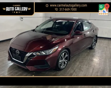 Red 2021 Nissan Sentra SV for sale in Carmel, IN